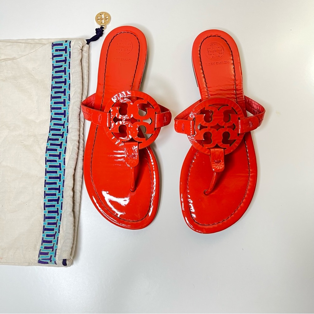 Tory Burch Women's Miller Thong Sandals(Samba Color/size 8/leather)